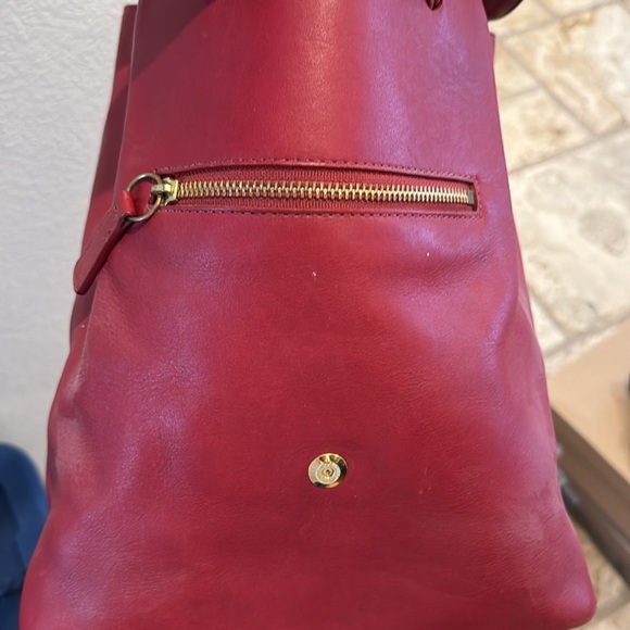 Vintage Coach dark red Legacy leather backpack - Picture 4 of 5
